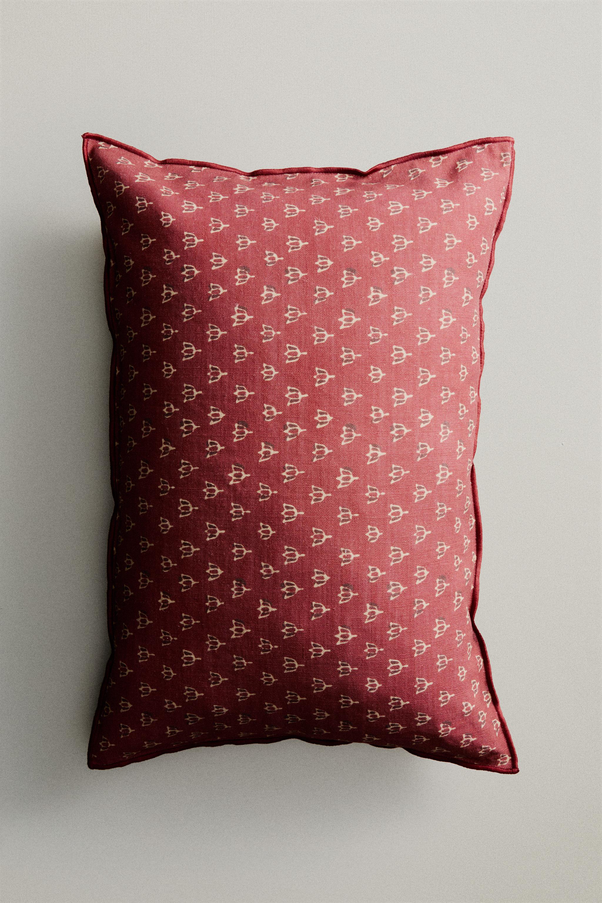 FLORAL AND STRIPE THROW PILLOW COVER